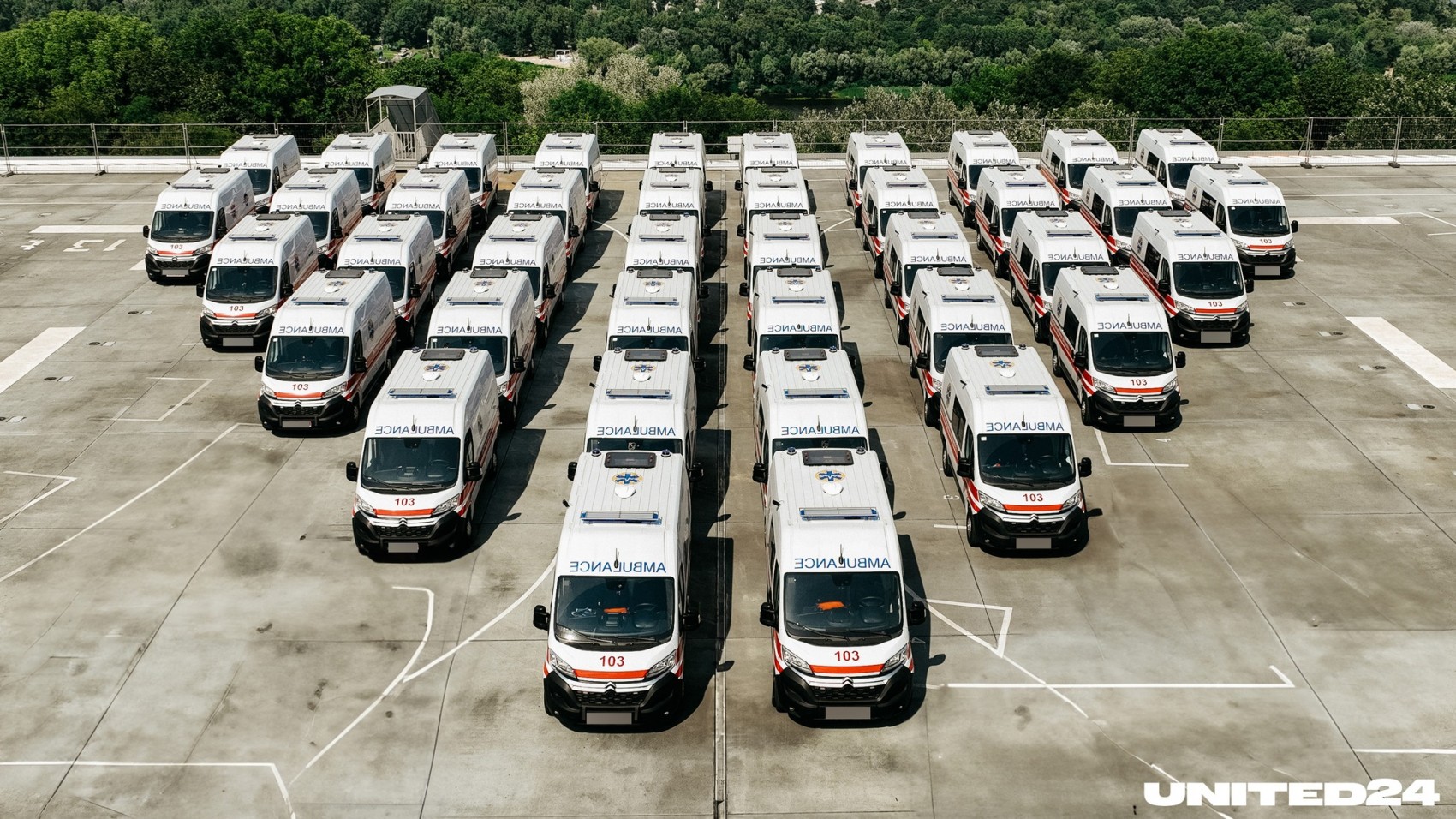 UNITED 24 delivered 40 ambulances to the hospital