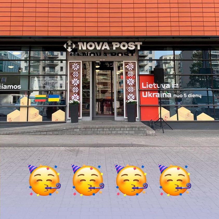 20 березня Українська логістична компанія "Нова пошта" відкрила перше відділення Nova Post у Вільнюсі